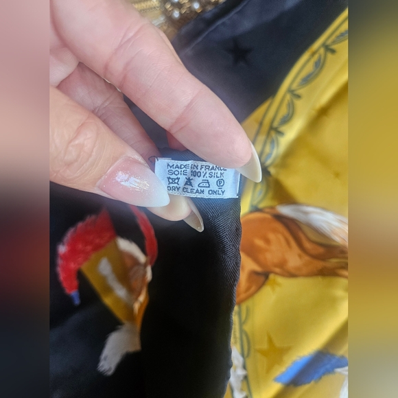 Authentic Hermes Yellow color scarf - Picture 9 of 12